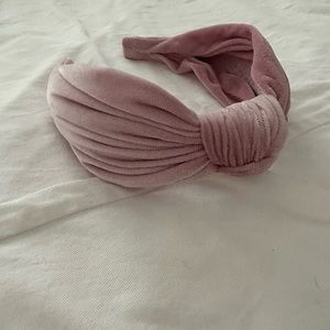 J crew pink velvet headband